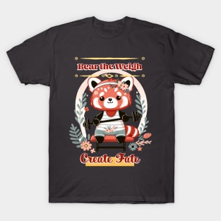 Red Panda Work Out! Bear the Weigh, Create Fate! T-Shirt